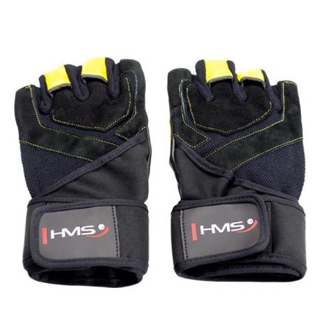 Rękawice na siłownię Black/Yellow HMS RST01 r.M