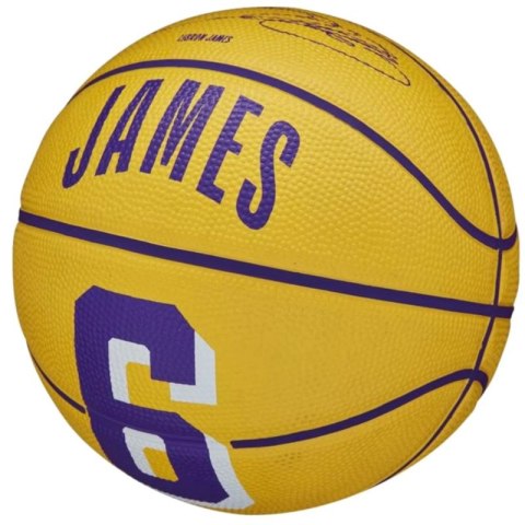 Piłka do koszykówki Wilson NBA Player Icon LeBron James Mini Ball WZ4007201XB