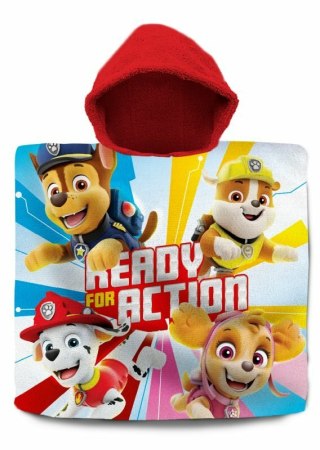 Ręcznik Poncho z kapturem 120x60cm Psi Patrol PAW PATROL PW16655 Kids Euroswan