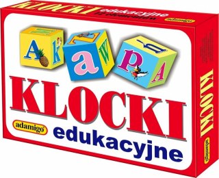 Klocki 12-elementów edukacyjne. Alfabet ADAMIGO