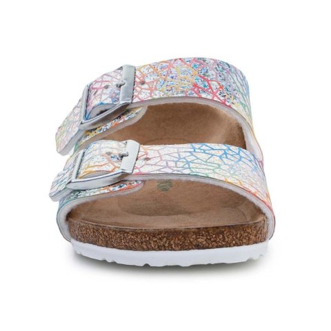 Klapki Birkenstock Arizona Kids Flashy Hologram Silver Jr 1022173