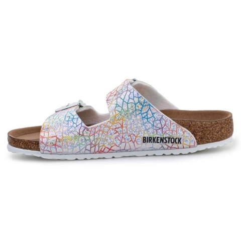 Klapki Birkenstock Arizona Kids Flashy Hologram Silver Jr 1022173