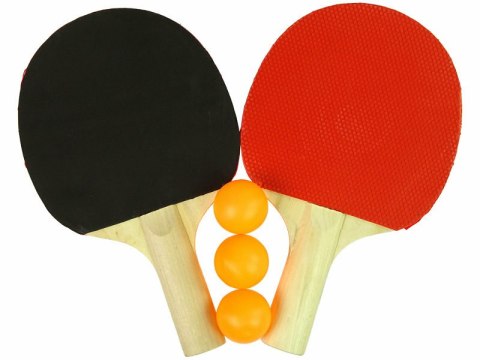 Paletki do ping-ponga + 3 piłeczki Lean Toys