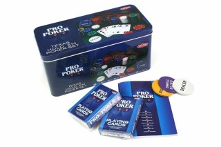 Pro Poker Texas Hold'em gra Tactic metalowa puszka