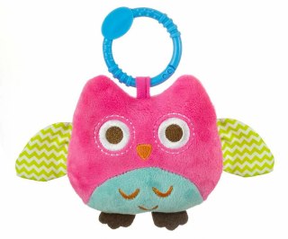 Zawieszka pluszowa Sówka - Happy owl 2552 różowa