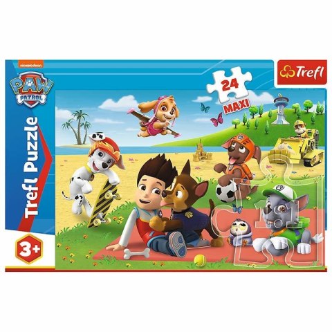 Puzzle 24el Maxi Zabawa na kocu. PAW PATROL Psi Patrol 14346 Trefl