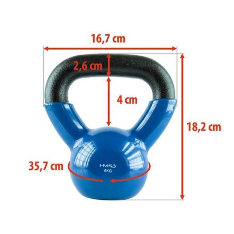 Kettlebell żeliwny Blue HMS KNV06