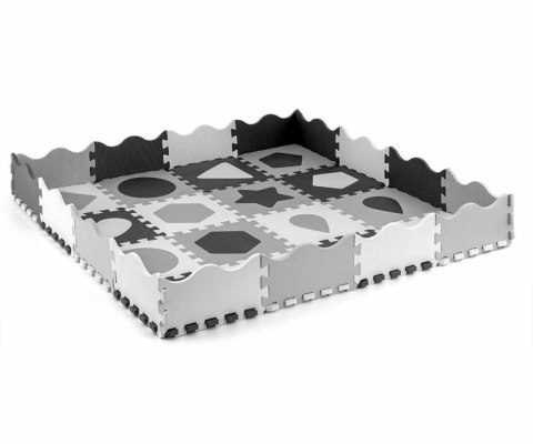 Mata piankowa puzzle Jolly 4x4 Shapes grey szara Milly Mally