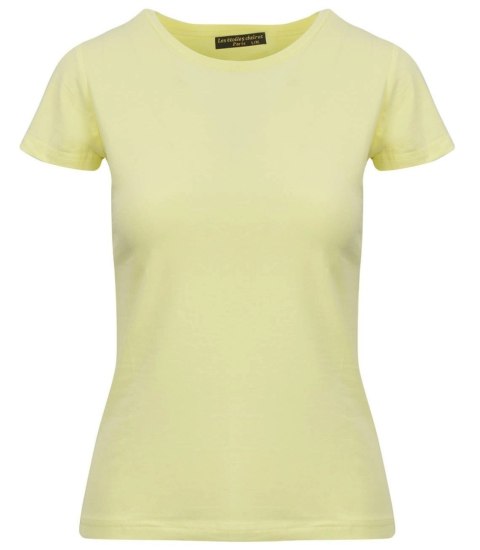 Bluzka koszulka t-shirt top bawełna klasyczna (Żółty) L/XL Bluzka koszulka t-shirt top bawełna klasyczna (Żółty) L/XL