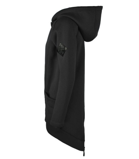 Długa bluza damska z kapturem parka gruba ciepła (Czarny) S (36) Długa bluza damska z kapturem parka gruba ciepła (Czarny) S (36)