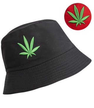 Dwustronny kapelusz turystyczny bucket hat 2w1 (Czerwony)