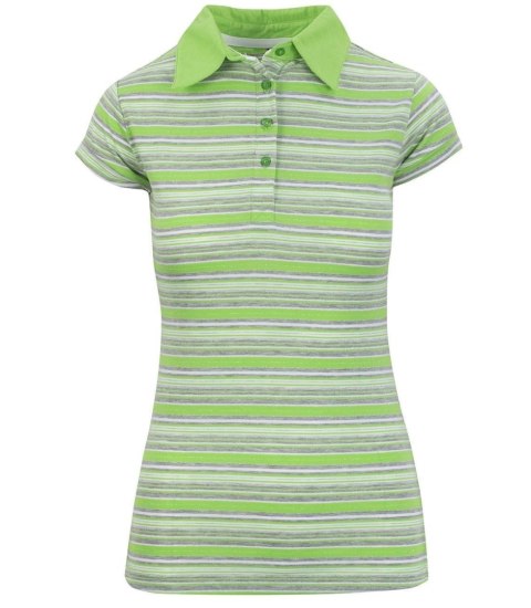 Koszulka POLO w PASKI bluzka T-shirt (Zielony) S (36)
