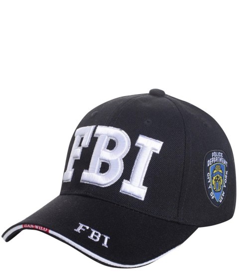 Bejsbolówka czapka z daszkiem FBI UNISEX (Czarny)