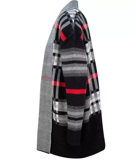 CIEPŁY Sweter Kardigan narzutka KRATA Elegancki (Czarny) L/XL CIEPŁY Sweter Kardigan narzutka KRATA Elegancki (Czarny) L/XL