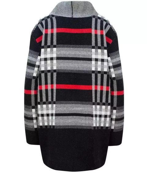 CIEPŁY Sweter Kardigan narzutka KRATA Elegancki (Czarny) L/XL CIEPŁY Sweter Kardigan narzutka KRATA Elegancki (Czarny) L/XL