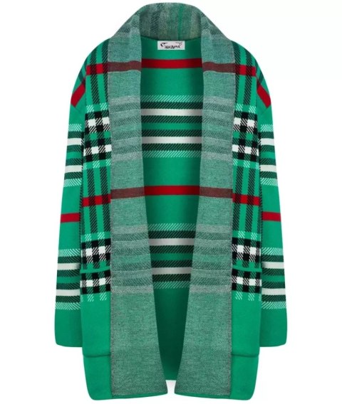 CIEPŁY Sweter Kardigan narzutka KRATA Elegancki (Zielony) L/XL CIEPŁY Sweter Kardigan narzutka KRATA Elegancki (Zielony) L/XL