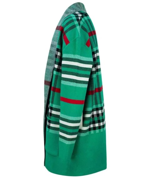 CIEPŁY Sweter Kardigan narzutka KRATA Elegancki (Zielony) L/XL CIEPŁY Sweter Kardigan narzutka KRATA Elegancki (Zielony) L/XL