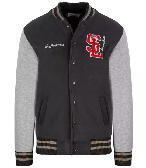 Ciepła bomberka bluza UNISEX bejsbolówka haft (Szary) M (38) Ciepła bomberka bluza UNISEX bejsbolówka haft (Szary) M (38)