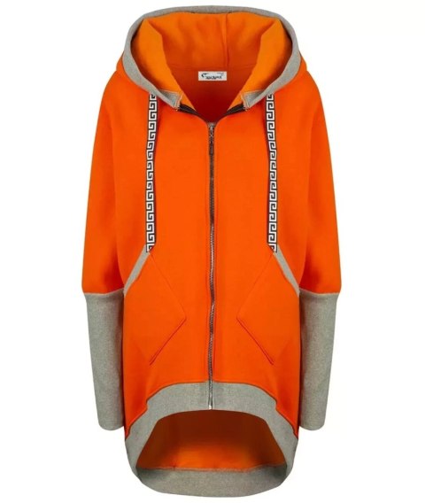 Ciepła oversizowa bluza PARKA dresowa (Pomarańczowy) Ciepła oversizowa bluza PARKA dresowa (Pomarańczowy)