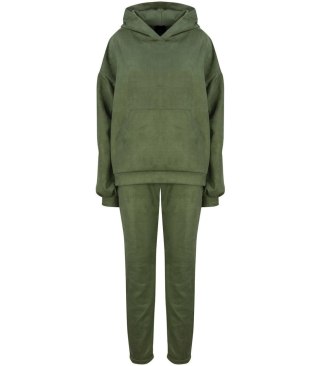 Zamszowy DRES komplet 2-częściowy BASIC (Zielony)