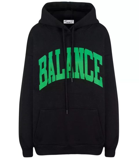 Bluza oversize unisex BALANCE duże napisy (Czarny) L/XL Bluza oversize unisex BALANCE duże napisy (Czarny) L/XL