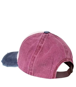 Czapka z daszkiem klasyczna DESTROYED LA unisex (Niebieski)