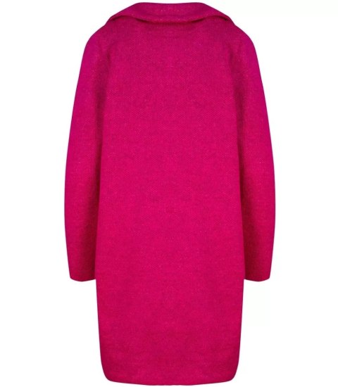 Dzianinowy płaszcz przejściowy kardigan sweter (Różowy) S (36) Dzianinowy płaszcz przejściowy kardigan sweter (Różowy) S (36)