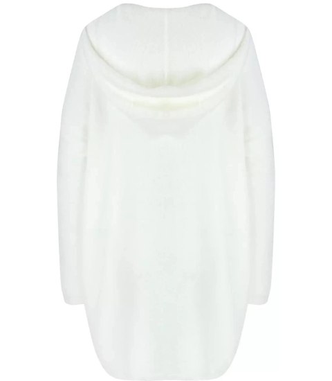 Ciepły płaszczyk ALPAKA Kardigan miś miły przytulny ELA (Biały) L/XL Ciepły płaszczyk ALPAKA Kardigan miś miły przytulny ELA (Biały) L/XL