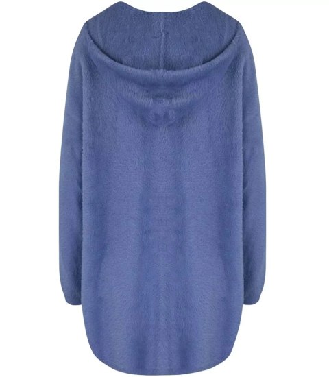 Ciepły płaszczyk ALPAKA Kardigan miś miły przytulny ELA (Fioletowy) L/XL Ciepły płaszczyk ALPAKA Kardigan miś miły przytulny ELA (Fioletowy) L/XL