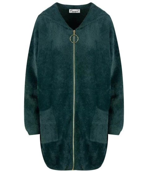 Ciepły płaszczyk ALPAKA Kardigan miś miły przytulny ELA (Zielony) L/XL Ciepły płaszczyk ALPAKA Kardigan miś miły przytulny ELA (Zielony) L/XL