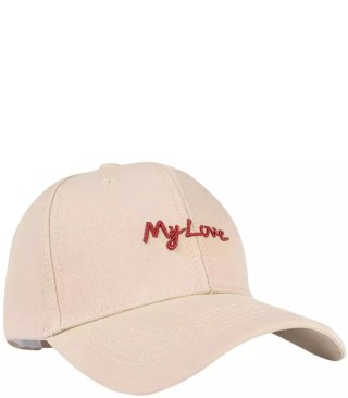 Czapka z daszkiem unisex jednokolorowa MY LOVE (Beżowy)