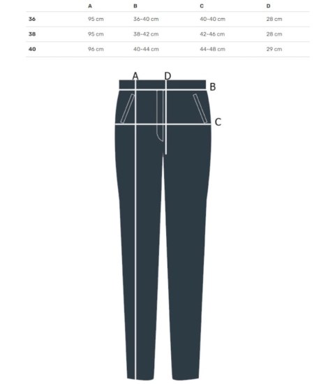 Eleganckie spodnie materiałowe z guzikami MARTA (Czarny) 40 Eleganckie spodnie materiałowe z guzikami MARTA (Czarny) 40