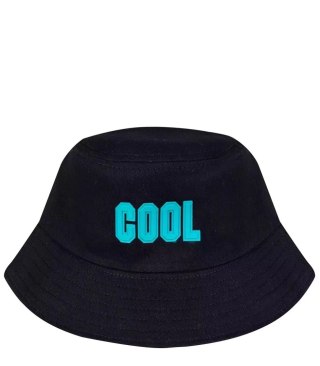Kapelusz czapka BUCKET HAT z napisem COOL (Czarny)
