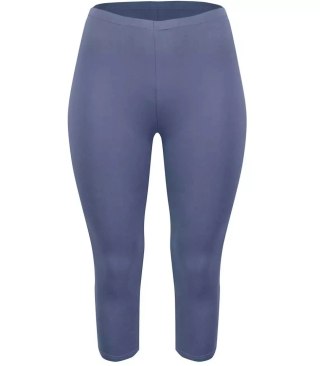 Klasyczne legginsy bezszwowe 3/4 plus size (Fioletowy) 6XL (52)