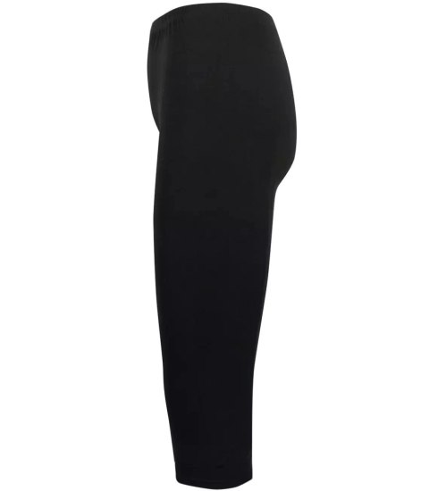 Klasyczne legginsy damskie bezszwowe 3/4 (Czarny) S/M Klasyczne legginsy damskie bezszwowe 3/4 (Czarny) S/M