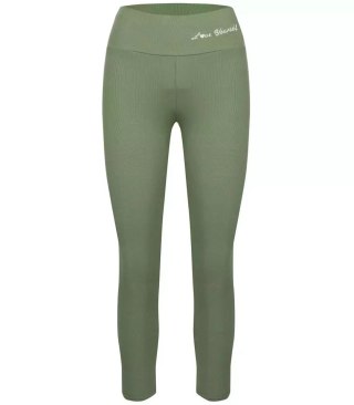 Prążkowane legginsy damskie bezszwowe ANIKA (Zielony) S/M