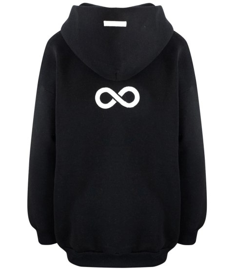 Ciepła bluza unisex oversize nieskończoność (Czarny) L/XL Ciepła bluza unisex oversize nieskończoność (Czarny) L/XL