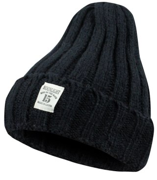 Ciepła czapka unisex Uniwersalna Beanie Jednokolorowa (Czarny)