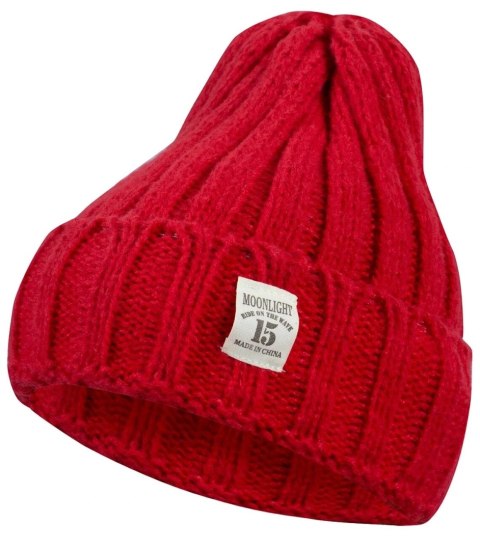 Ciepła czapka unisex Uniwersalna Beanie Jednokolorowa (Czerwony)