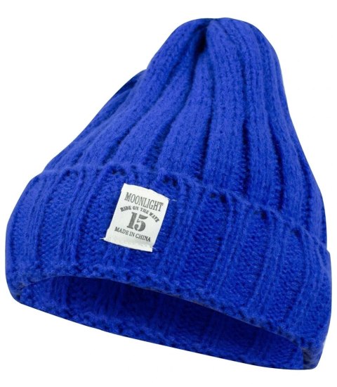 Ciepła czapka unisex Uniwersalna Beanie Jednokolorowa (Niebieski)