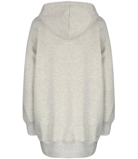 Ciepła gładka bluza oversize kaptur JANET (Beżowy)