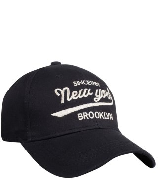 Czapka z daszkiem haft ozdobiona napisem NEW YORK (Czarny)