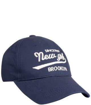 Czapka z daszkiem haft ozdobiona napisem NEW YORK (Granatowy)