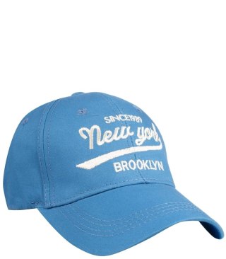 Czapka z daszkiem haft ozdobiona napisem NEW YORK (Niebieski)