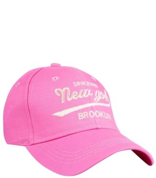 Czapka z daszkiem haft ozdobiona napisem NEW YORK (Różowy)
