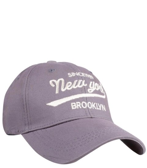 Czapka z daszkiem haft ozdobiona napisem NEW YORK (Szary) Czapka z daszkiem haft ozdobiona napisem NEW YORK (Szary)