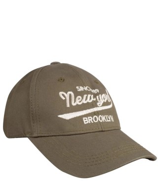 Czapka z daszkiem haft ozdobiona napisem NEW YORK (Zielony)