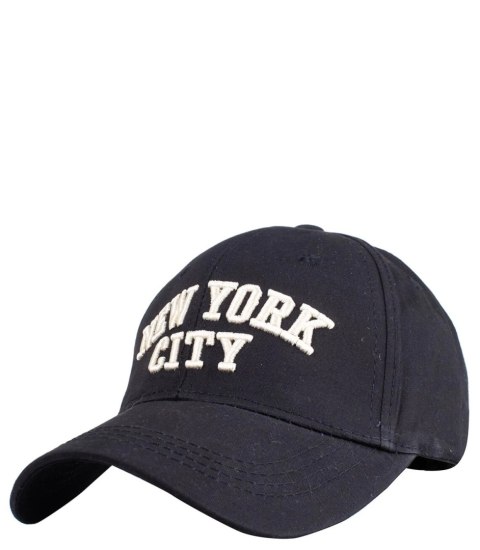 Czapka z daszkiem ozdobiona napisem NEW YORK CITY (Czarny) Czapka z daszkiem ozdobiona napisem NEW YORK CITY (Czarny)