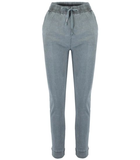 Damskie spodnie jegginsy tregginsy skinny ala jeans KIM (Szary) 5XL (50) Damskie spodnie jegginsy tregginsy skinny ala jeans KIM (Szary) 5XL (50)