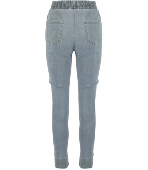 Damskie spodnie jegginsy tregginsy skinny ala jeans KIM (Szary) 5XL (50) Damskie spodnie jegginsy tregginsy skinny ala jeans KIM (Szary) 5XL (50)